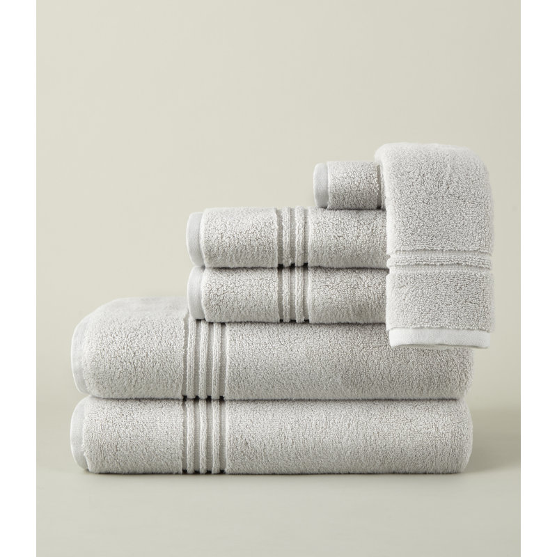 Chelsea Plush Bath Towel Set, Bath Towels - 6 Pack, Pewter