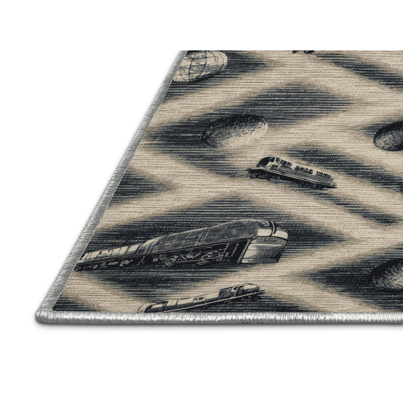 Tapis beige lavable à la machine, Tapis de couloir 2 pi x 4 pi