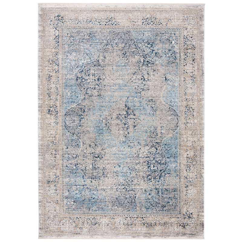 Tapis bleu / gris Dream 492, Rectangle de 5 pi x 8 pi