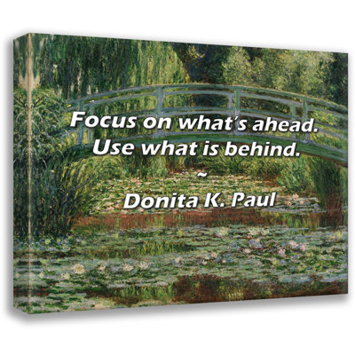 Donita K. Paul Quote: Focus on what’s ahead. Use what is behind.