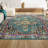 Eugena Geometric Medallion Blue/Multi Rug-653305510