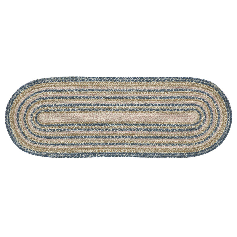 Markaylah Oval Geometric Jute Table Runner, 36" L x 12" W