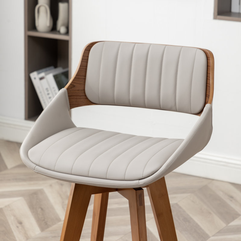 Omar 66cm Swivel Counter Stool, Grey