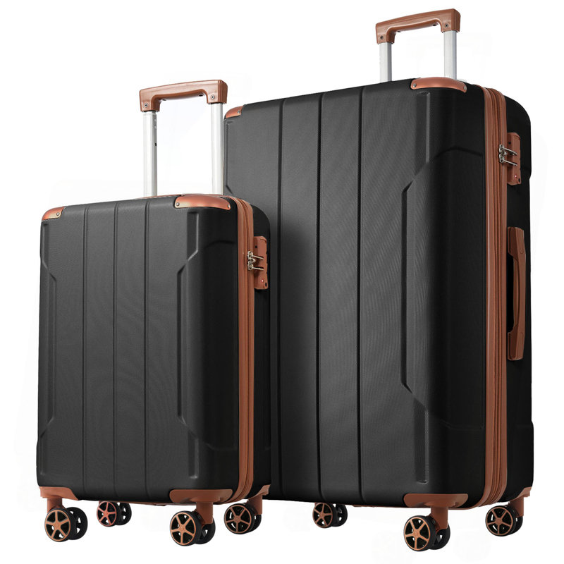Hardshell ABS Luggage Sets 2 Piece Suitcase Set Expandable With TSA Lock Spinner Wheels For Men Women