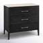 Mayfair 3 Drawer Wood and Marble Chest-1644845821