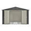 Remise de rangement extérieure 10 pi x 8 pi, remise en métal toutes saisons avec portes verrouillables, remise à outils pour le jardin, le patio, la cour arrière, la pelouse, noir