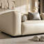Chaise longue moderne en similicuir beige moderne