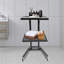 2-Tier Hair Salon Cart with Trays and Casters 34.3" H x 19.3" W-98961035