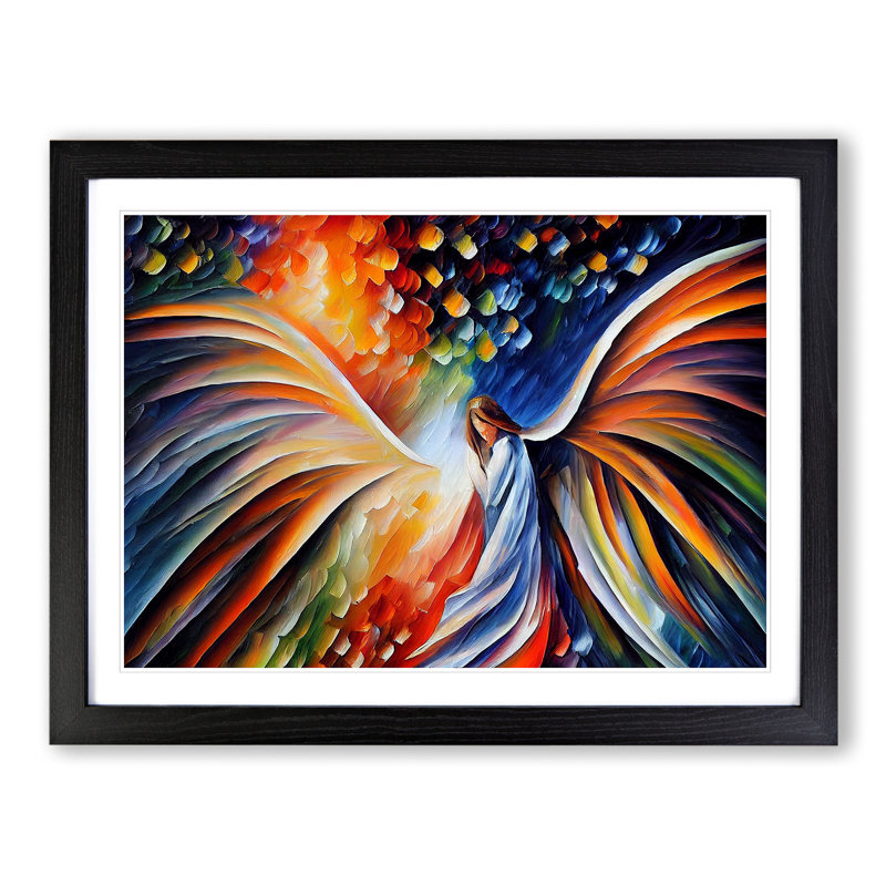 Sensational Angel Abstract - Framed Print, Black, 25cm H x 34cm W x 2cm D