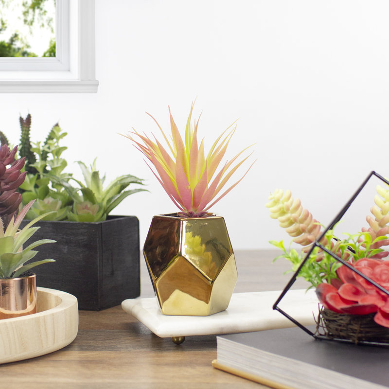 8'' Faux Plant in Ceramic Pot