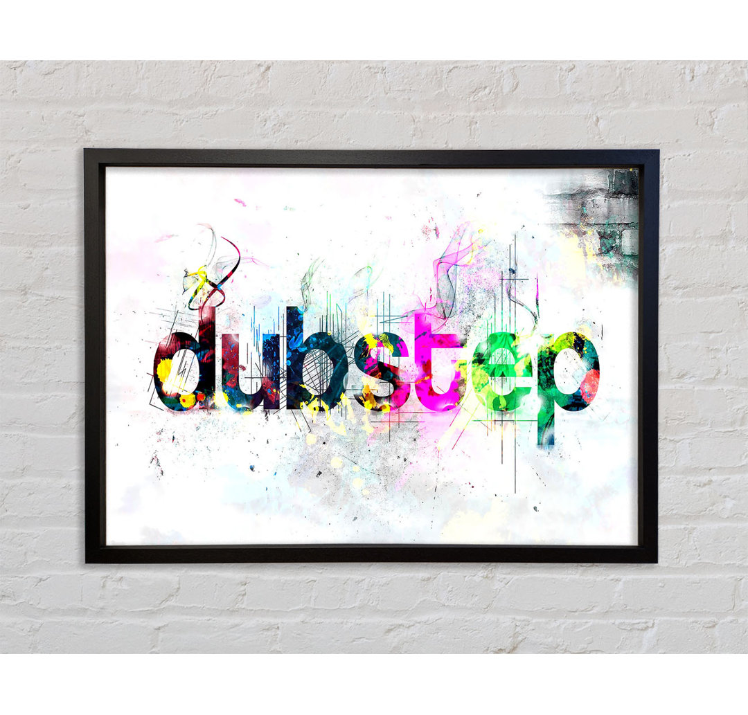 Dubstep Farbiger gerahmter Druck Wandkunst