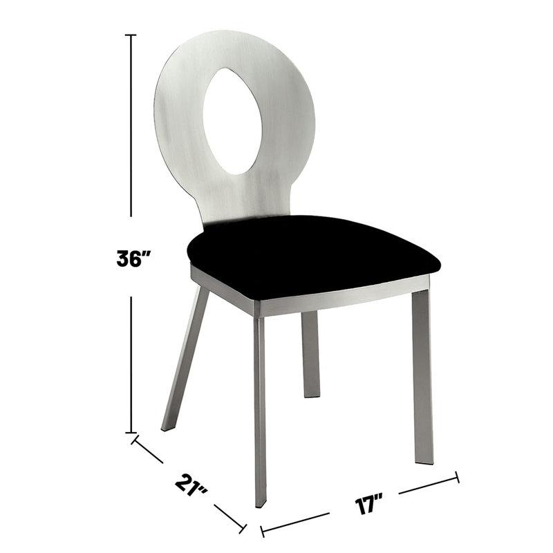 Ensemble de 2 chaises d'appoint en microfibre et en métal