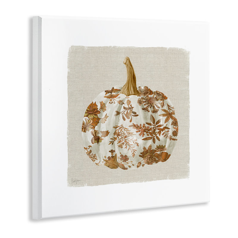 Récolte de citrouille avec plaque murale à motif floral, design par Livi Finn