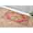 Red Wool Turkish Rug Hand Woven With Aztec Abstract Pattern Perfect For Outdoor Use And Bathroom Decor