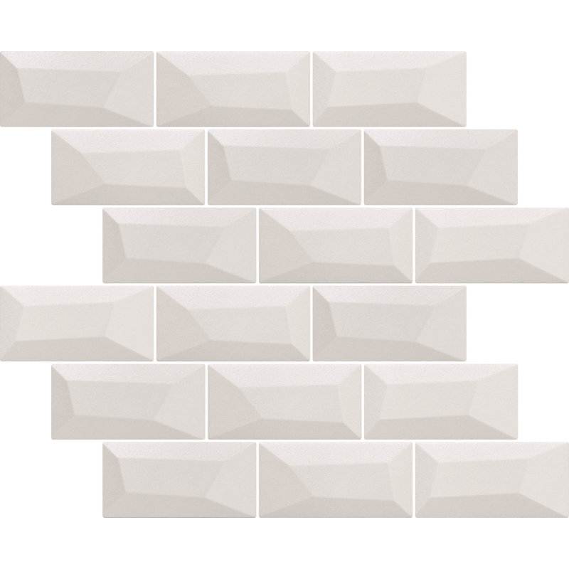 Geo 12" x 15" Porcelain Mosaic Tile, White