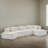 140" Wide L-Shaped Modular Sectional Sofa-233764122