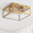Bechtold Farmhouse Industrial Square Iron/Glass Case LED Flush Mount-2017698224-2066472388