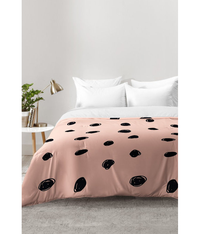 Morgan Kendall Modern & Contemporary Polyester Dots Comforter, Twin XL Comforter + 1 Standard Sham