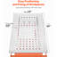 Table de soudage orange 40 po x 24 po, capacité statique de 800 lb, structure dynamique de 600 lb, 216 trous de luminaire de 5/8 po, rangement à deux couches, outils latéraux suspendus, 11 crochets, 4 roues 2 avec freins pour plus de flexibilité