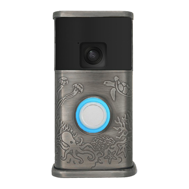 Couvre-sonnette Coastal Video - Compatible avec sonnette de porte (2024), Étain antique