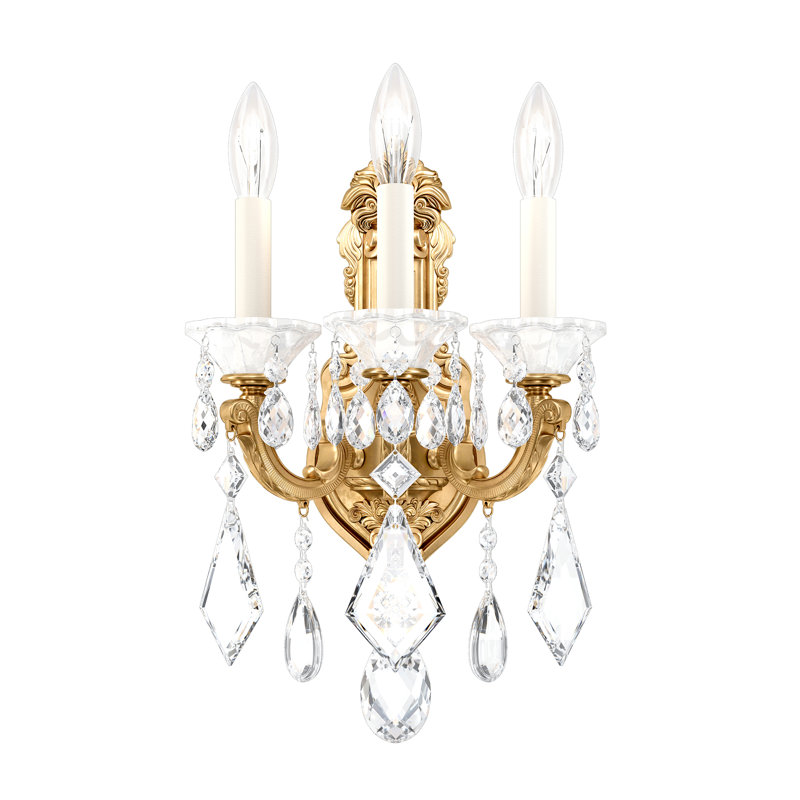 La Scala 3 - Light Candle Wall Light, Florentine Bronze, 120 V, Czech