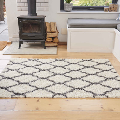 Anouchka Geometric Shag Area Rug