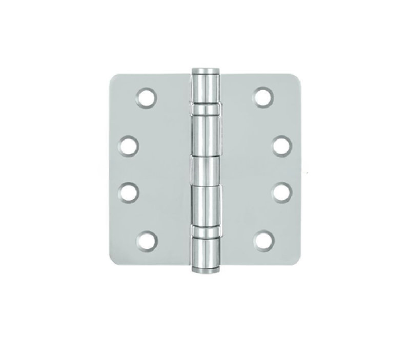 Charnière à billes Deltana S44R4HDB26 4 po x 4 po x 1/4 po, HD, roulement à billes en chrome poli, Chrome poli