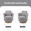 Fauteuil demi-tonneau pivotant de 29,6 po Isayiah-1812265957