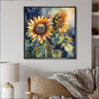 Tournesol jaune symphonie II - tournesol, art mural