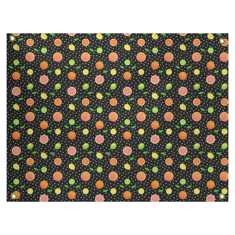 Tapisserie katelyn elizabeth à fruits d’agrumes Avicia, Intérieur / extérieur, H 60,5 po x l 81,5 po