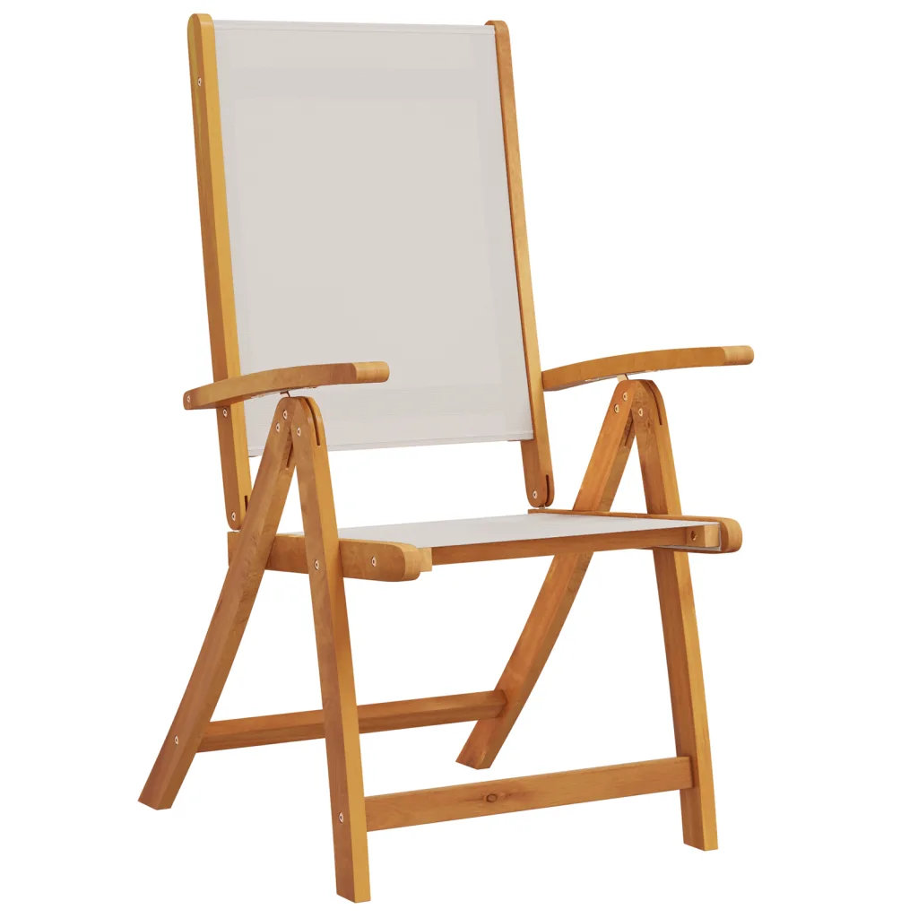 19-4 Sling Garden Chair With Cushion Folding Chair Set