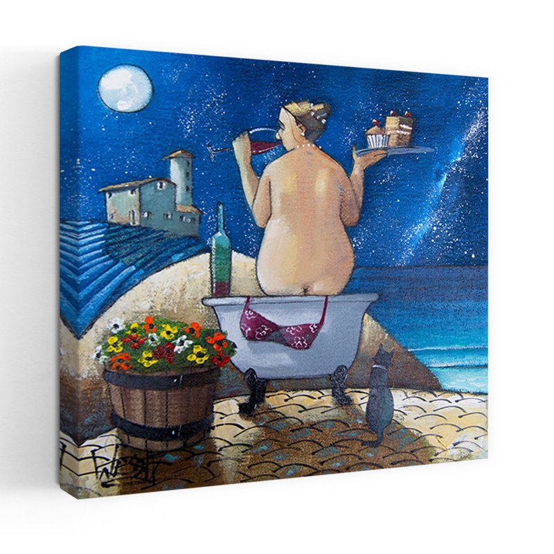 Art contemporain de plage, bain n ° 2, H 48 po x l 48 po