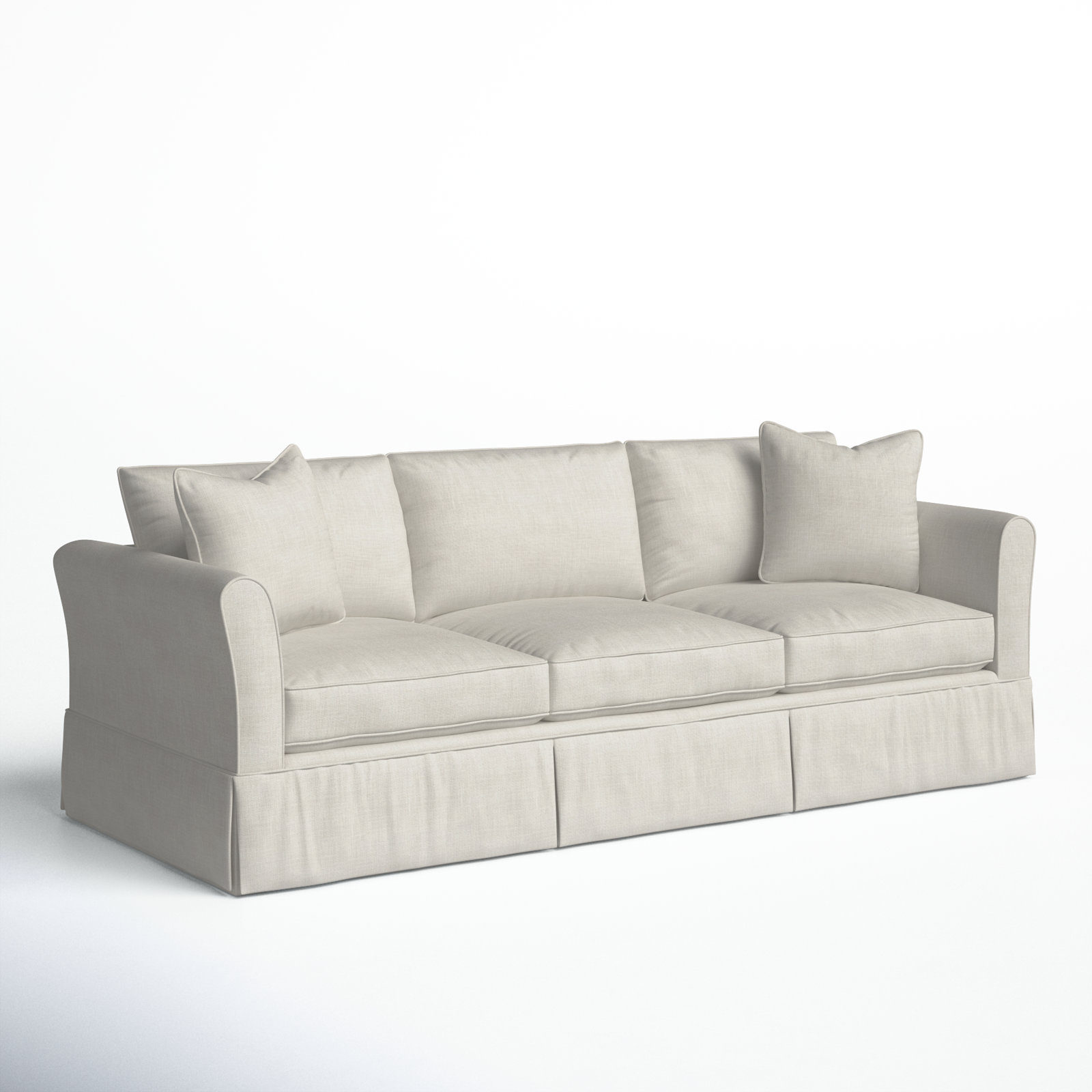 Shelby 82'' Upholstered Sofa, Conversation Pearl Basketweave