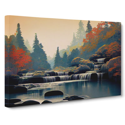 Phenomenal Forest Stream - Wrapped Canvas