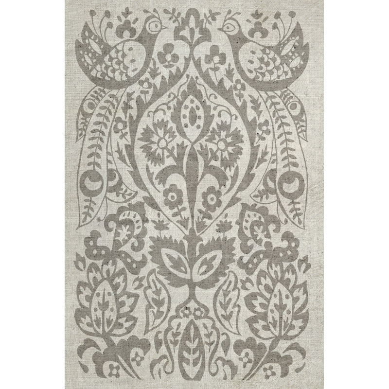 " Peacock Damask II " by Chariklia Zarris, 36" H x 24" W x 1.25" D