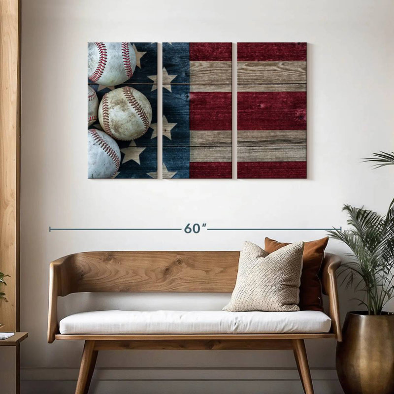 Borges American Baseball, 28" H x 45" W