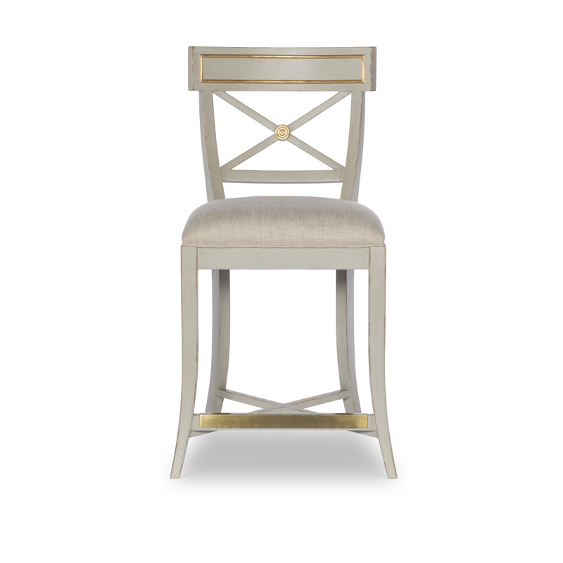 Monarch Upholstered Stool with Solid Wood Frame