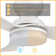 45" Wernhard 3 Blade LED Smart Flush Mount Ceiling Fan with Remote Control and Light Kit Included