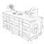 Industrial Container-Style Sideboard 59.05'' Sideboard