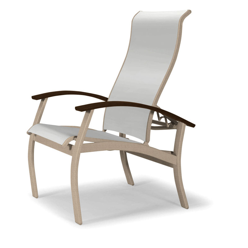 Chaise de patio Askar, Blanc 6D Sunbrella®, Kona, Désert texturé