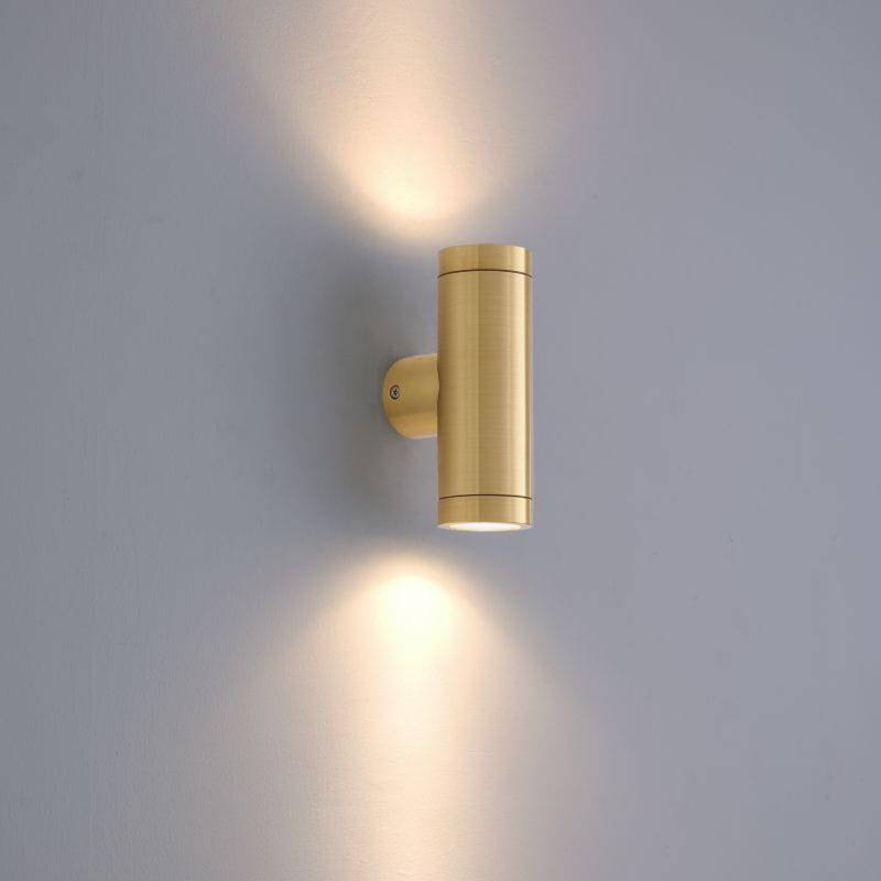 UltraBeam 6 Watt LED Brass Up and Down Outdoor LED Wall Light  600 Lumen IP66