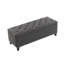 Banc de rangement en lin capitonné-125040188