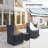 Rocker Estate Patio Two Person Seating Set Outdoor Furniture Covers