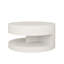 Table basse ronde de 31,5 po, table centrale moderne avec rangement, table basse à rayures verticales pour salon, chambre à coucher (blanc)-1005028521