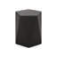 Black Geometric Pentagon Lightweight Concrete Side Table, Indoor & Outdoor Use