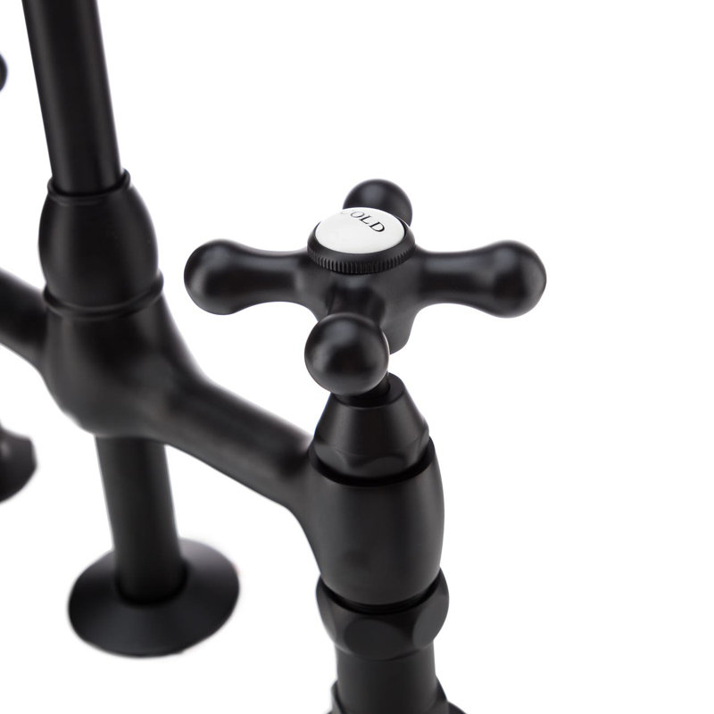 Chevington Kitchen Faucet with Side Spray, Matte Black