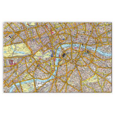 Medium A-Z Canvas London Street Map - Wrapped Canvas Print