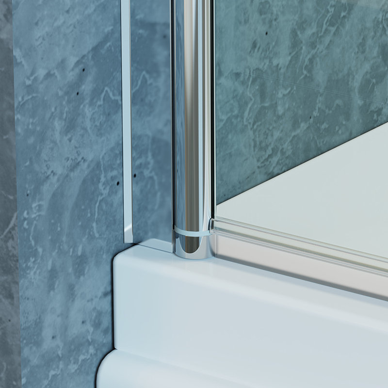 80mm - 80mm W x 140mm H Framed Fixed Glass Panel with Clear Glass