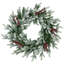 Real Touch Flocked Snowcap Grove Fir Artificial Christmas Wreath - 24" - Unlit