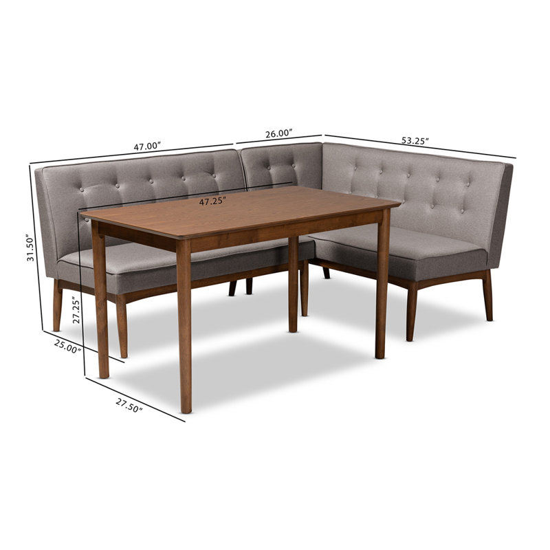 3 - Person Four Leg Dining Set